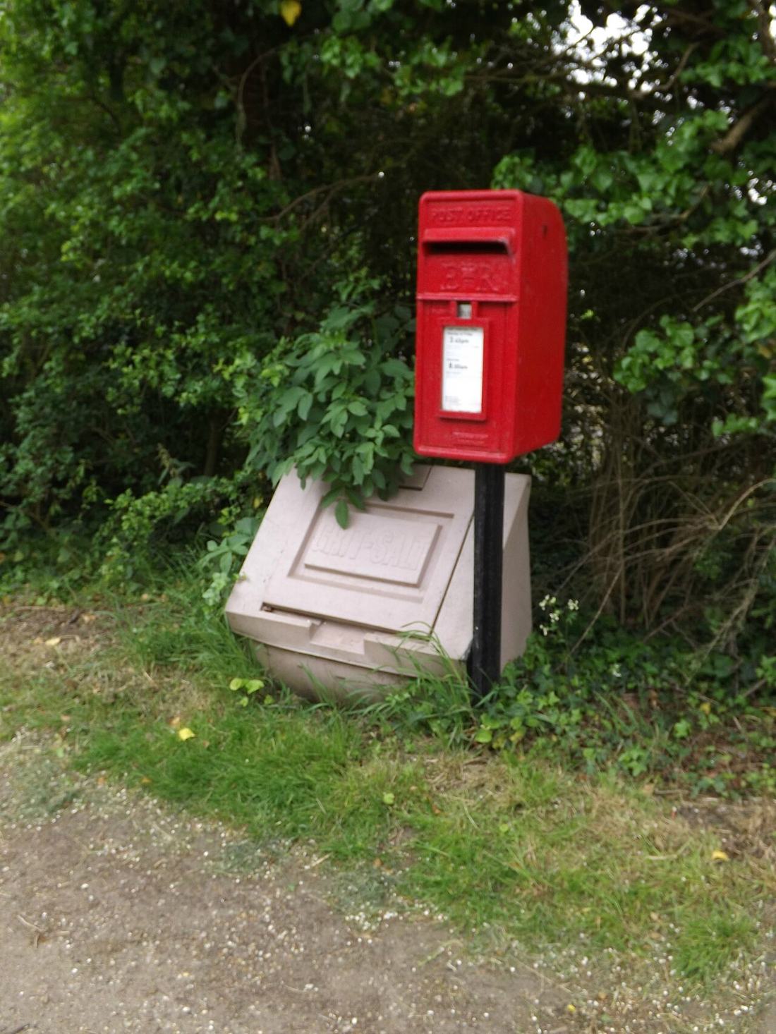 A red postbox in the UK