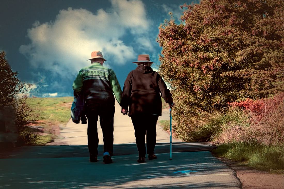 A couple walking together